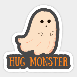 Hug Monster Ghost Sticker